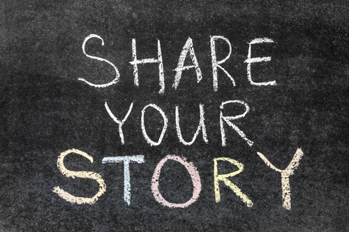 share your story with others about addiction